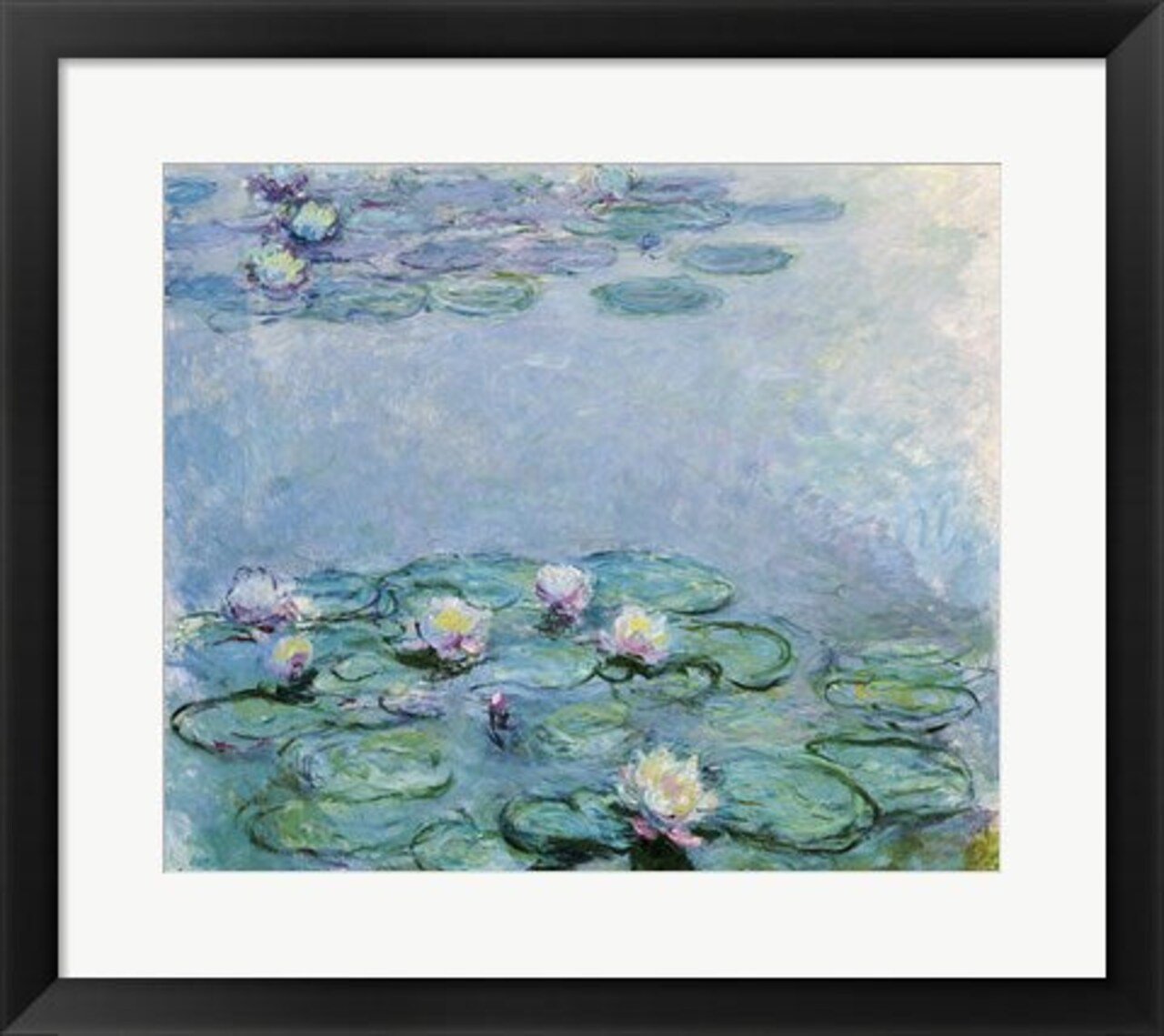 Framed Art Water Lilies by Claude Monet Wall Decor 18x24 Artwork